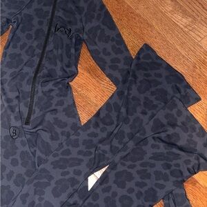 body by raven tracy Leopard Print Zip-Up Jumpsuit